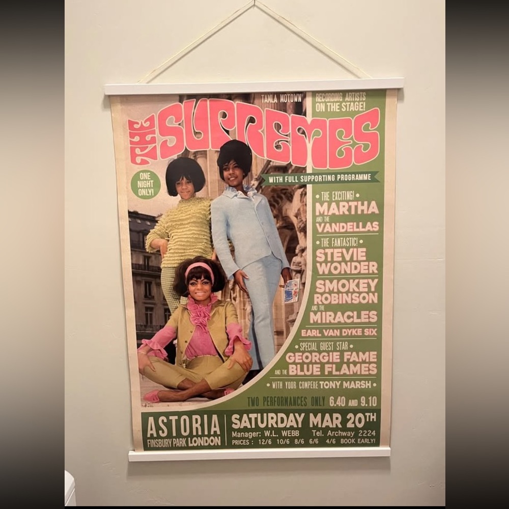diana ross supremes poster with hanger